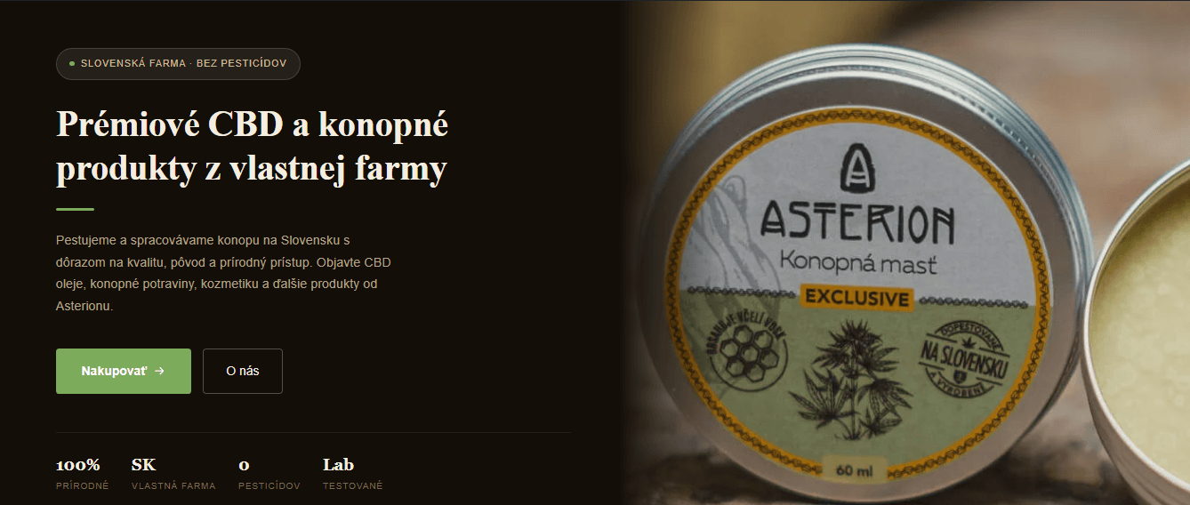 Asterion — e-shop postavený na kľúč
